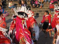 Young dancers at a Cusco festival